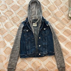 Abercrombie denim sweatshirt jacket